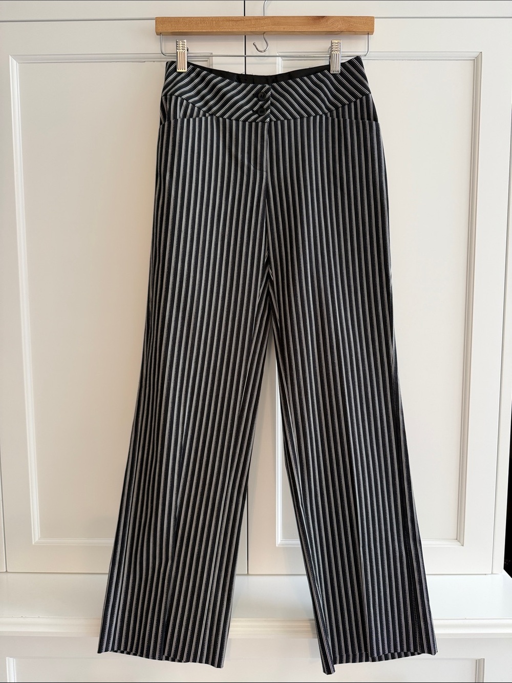 White House Black Market Black and White Striped Pants-NWOT